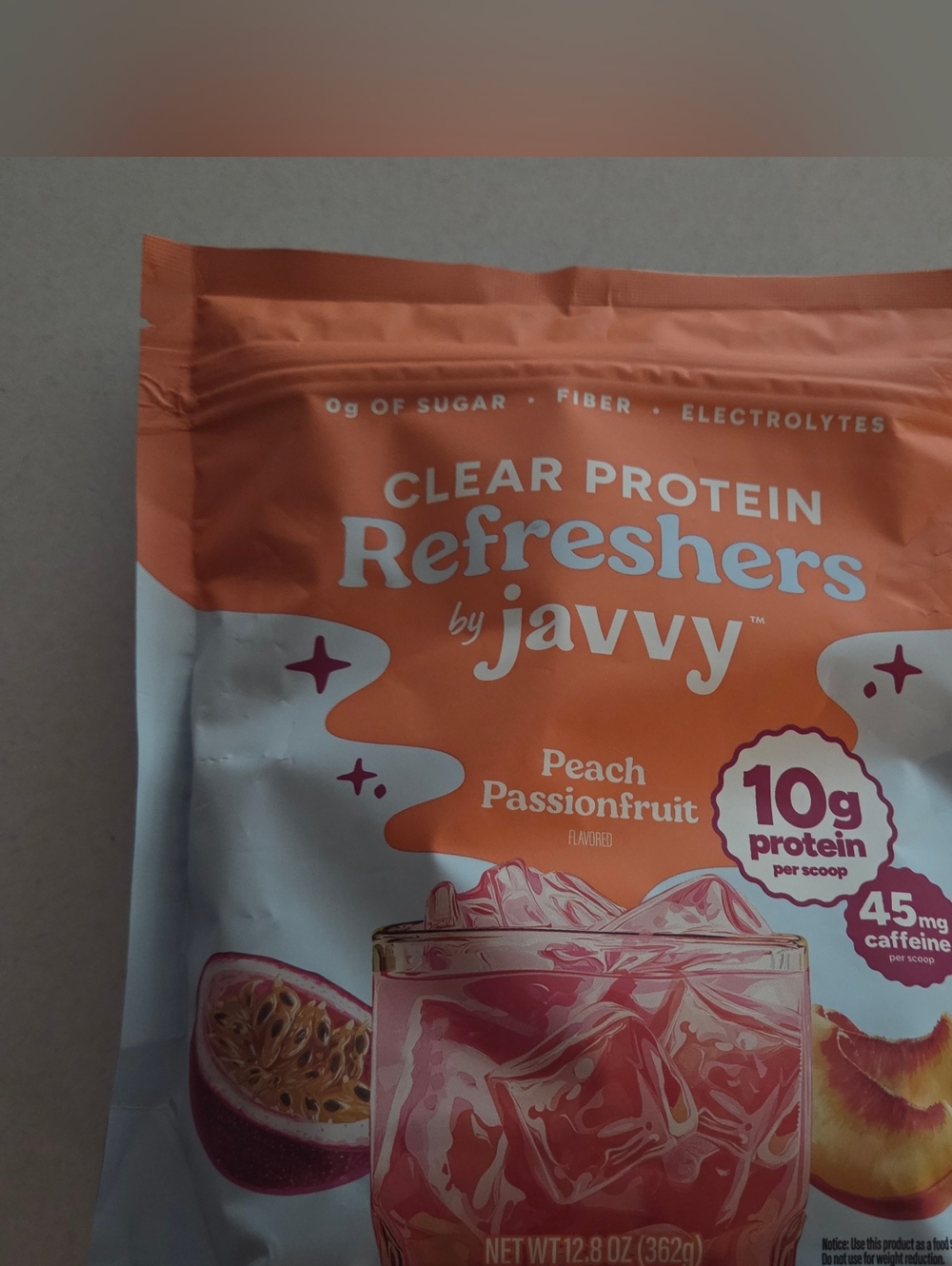 NIP 💗 JAVVY Clear Protein Refresher -  Peach Passionfruit flavor